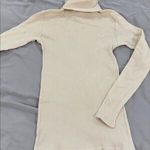 Women's Cream Turtleneck Shirt